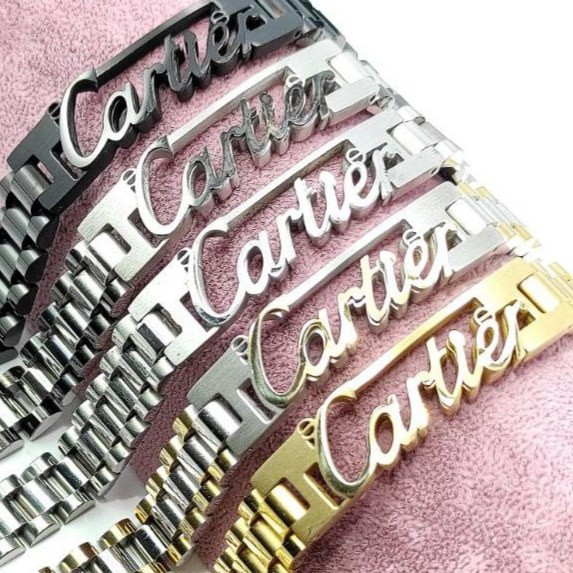 دستبنداستیل مردانه کارتیر cartier رنگ ثابت کد mp