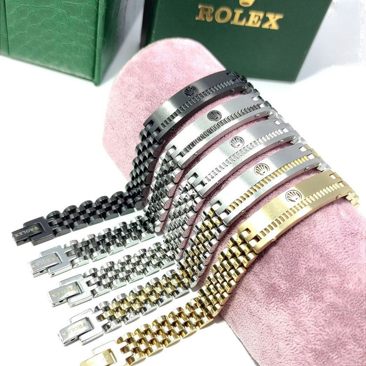 دستبنداستیل مردانه رولکس ROLEX تنوع طرح رنگ ثابت کد mp