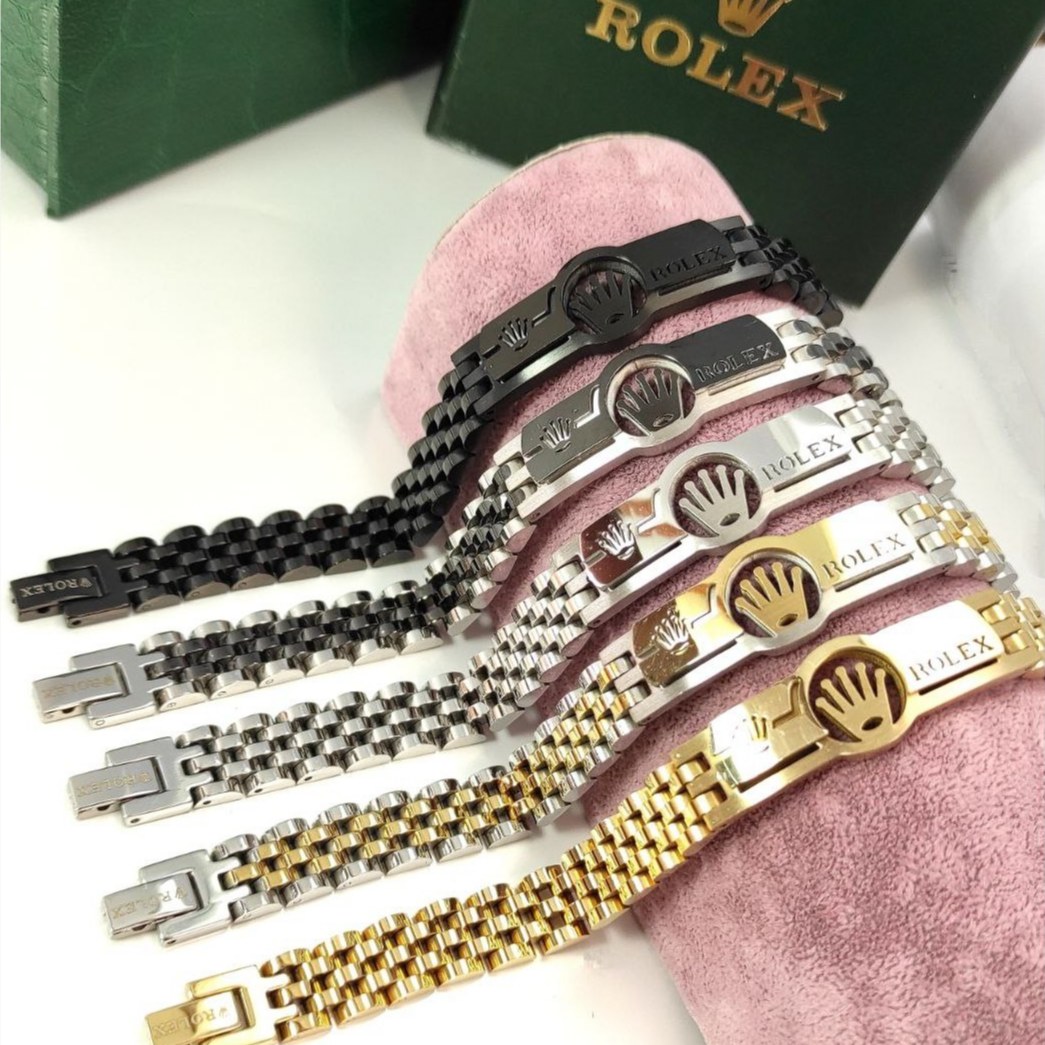 دستبنداستیل مردانه رولکس ROLEX  تنوع طرح رنگ ثابت کد mp