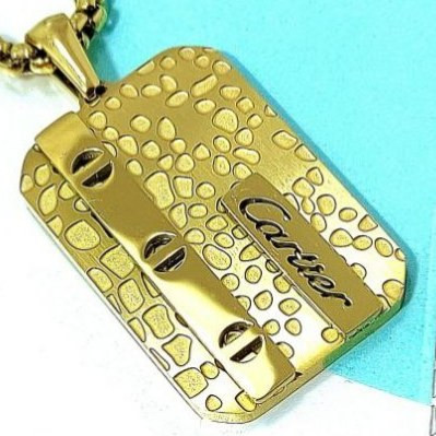 گردنبند و آویز پلاک استیل مردانه کارتیر cartier رنگ ثابت کد mp