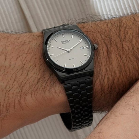ساعت مچی مردانه صفحه گرد Casio old money  استیل تقویم دار درتنوع رنگ درجه 1 رنگ ثابت کد mp