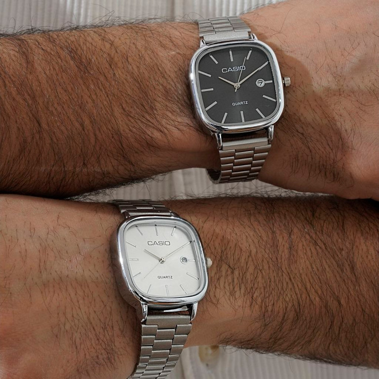 ساعت مچی مردانه Casio old money استیل تقویم دار درتنوع رنگ درجه یک رنگ ثابت کد mp