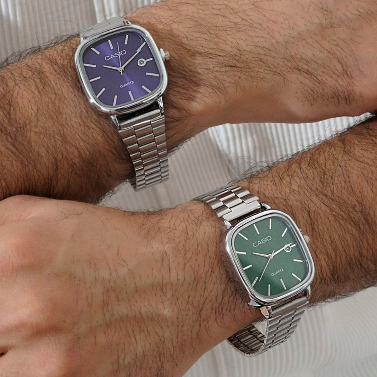ساعت مچی مردانه Casio old money استیل تقویم دار درتنوع رنگ درجه یک رنگ ثابت کد mp