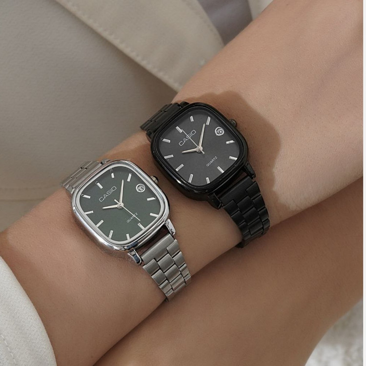 ساعت مچی زنانه Casio old money استیل تقویم دار درتنوع رنگ درجه یک رنگ ثابت کد mp