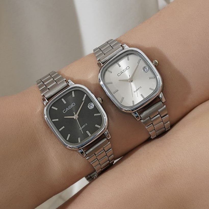 ساعت مچی زنانه Casio old money استیل تقویم دار درتنوع رنگ درجه یک رنگ ثابت کد mp