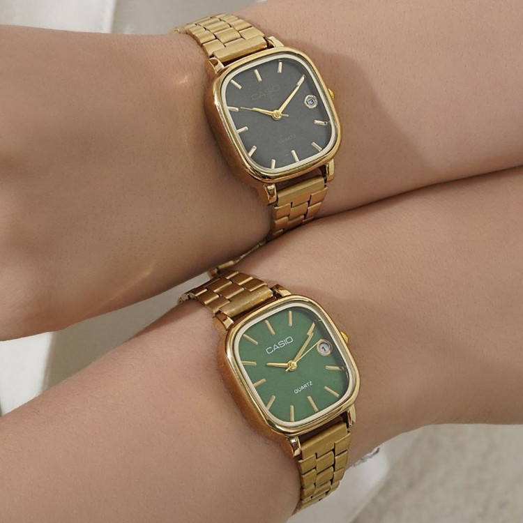 ساعت مچی زنانه Casio old money استیل تقویم دار درتنوع رنگ درجه یک رنگ ثابت کد mp