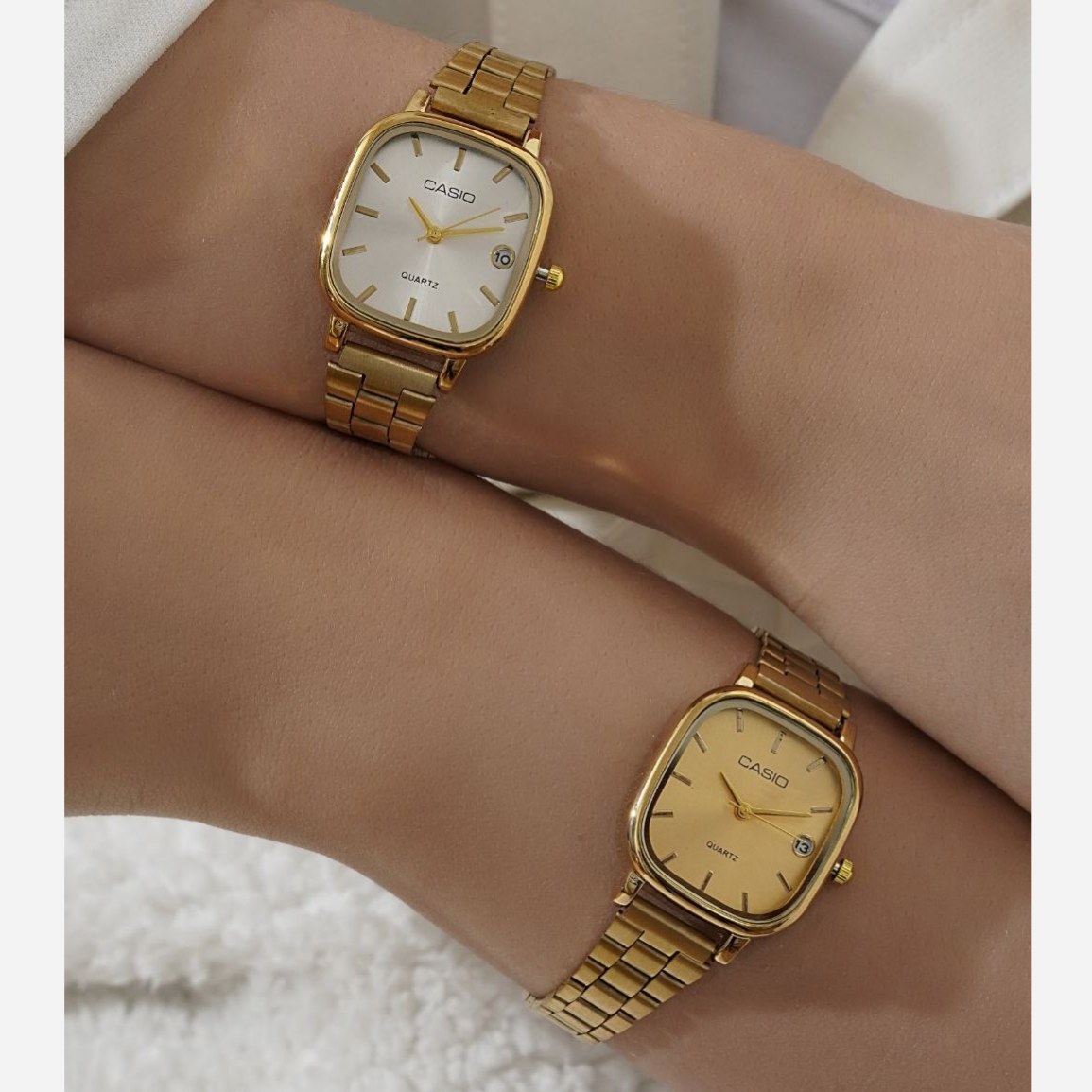 ساعت مچی زنانه Casio old money استیل تقویم دار درتنوع رنگ درجه یک رنگ ثابت کد mp