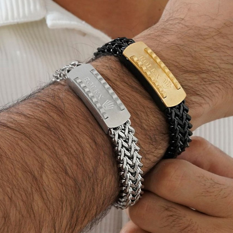 دستبند استیل رولکس rolex در تنوع رنگ و طرح درجه یک رنگ ثابت کد mp