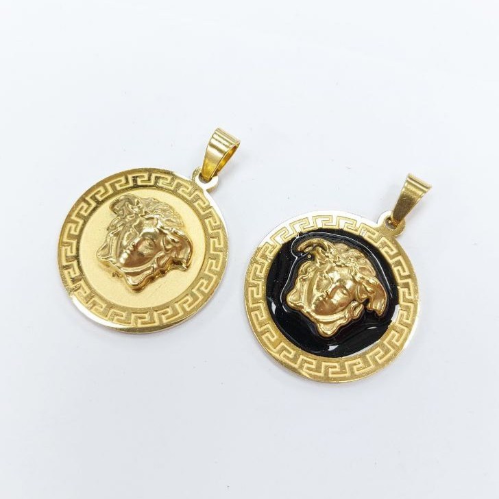 گردنبند و پلاک آویز استیل طرح ورساچ VERSACE رنگ کاملا ثابت کد MP