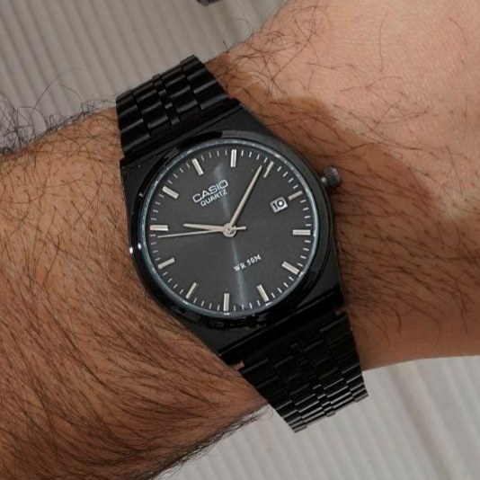 ساعت مچی مردانه کاسیو Casio old money تقویم دار بدنه تمام استیل و رنگ ثابت کد mp