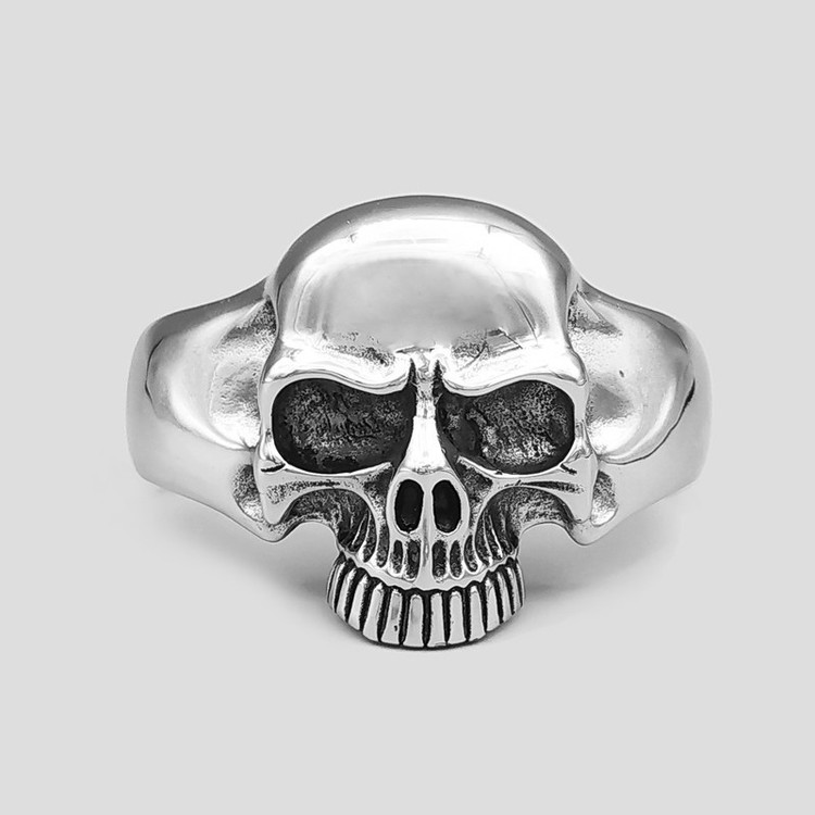 دستبند بنگل استیل اسکلتی مدل Huge Skull رنگ ثابت