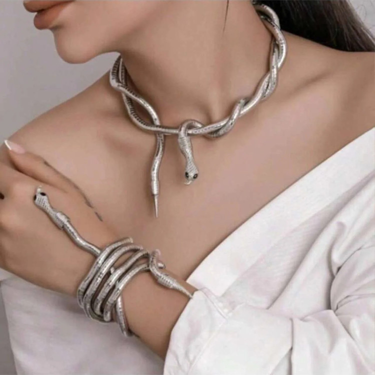 مار منعطف گردنبند -دستبند آویز کیف دور مچ پا و... رنگ ثابت کد ar
