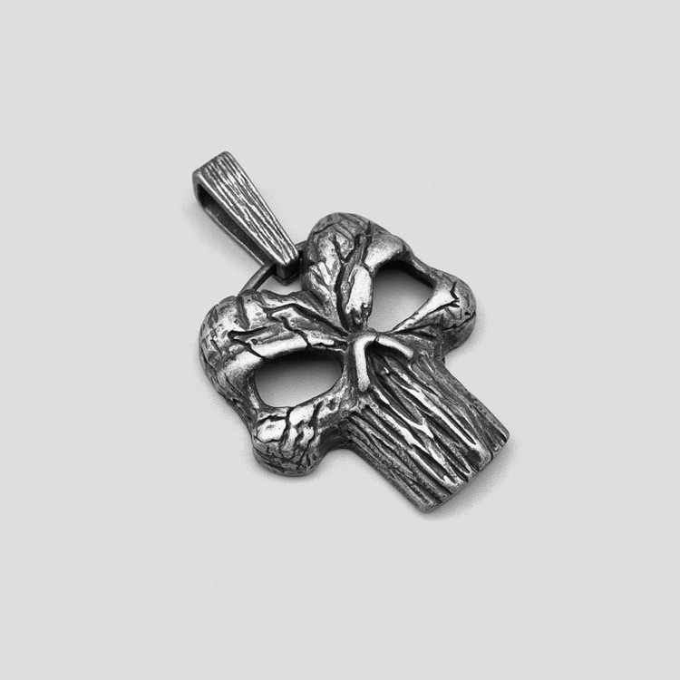 گردنبند و پلاک آویز استیل نقاب پانیشر punisher رنگ ثابت کد ar