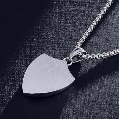 گردنبند و پلاک آویز استیل پلاک ساده قابل هک رنگ ثابت کد ar