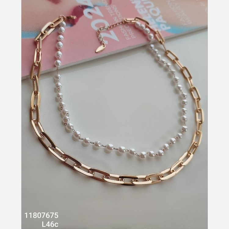 گردنبند دو لاین مرواریدی مارک ژوپینگ 118076