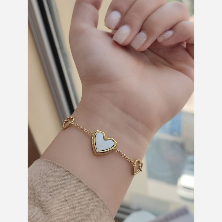 دستبند قلبی استیل 4374550