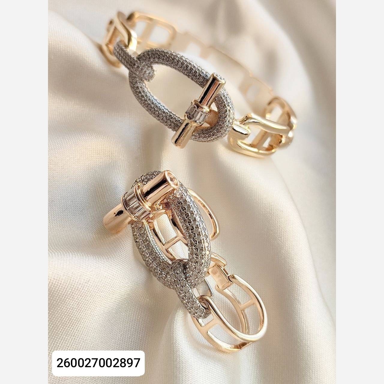 تکدست نگین دلر هرمس همراه انگشتر 26002700289