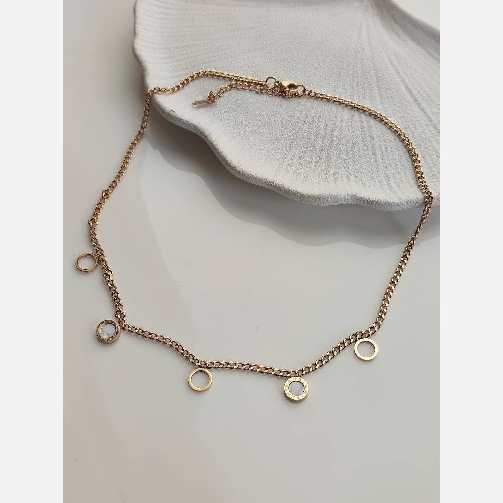 گردنبند استیل طرح بولگاری 3704502293