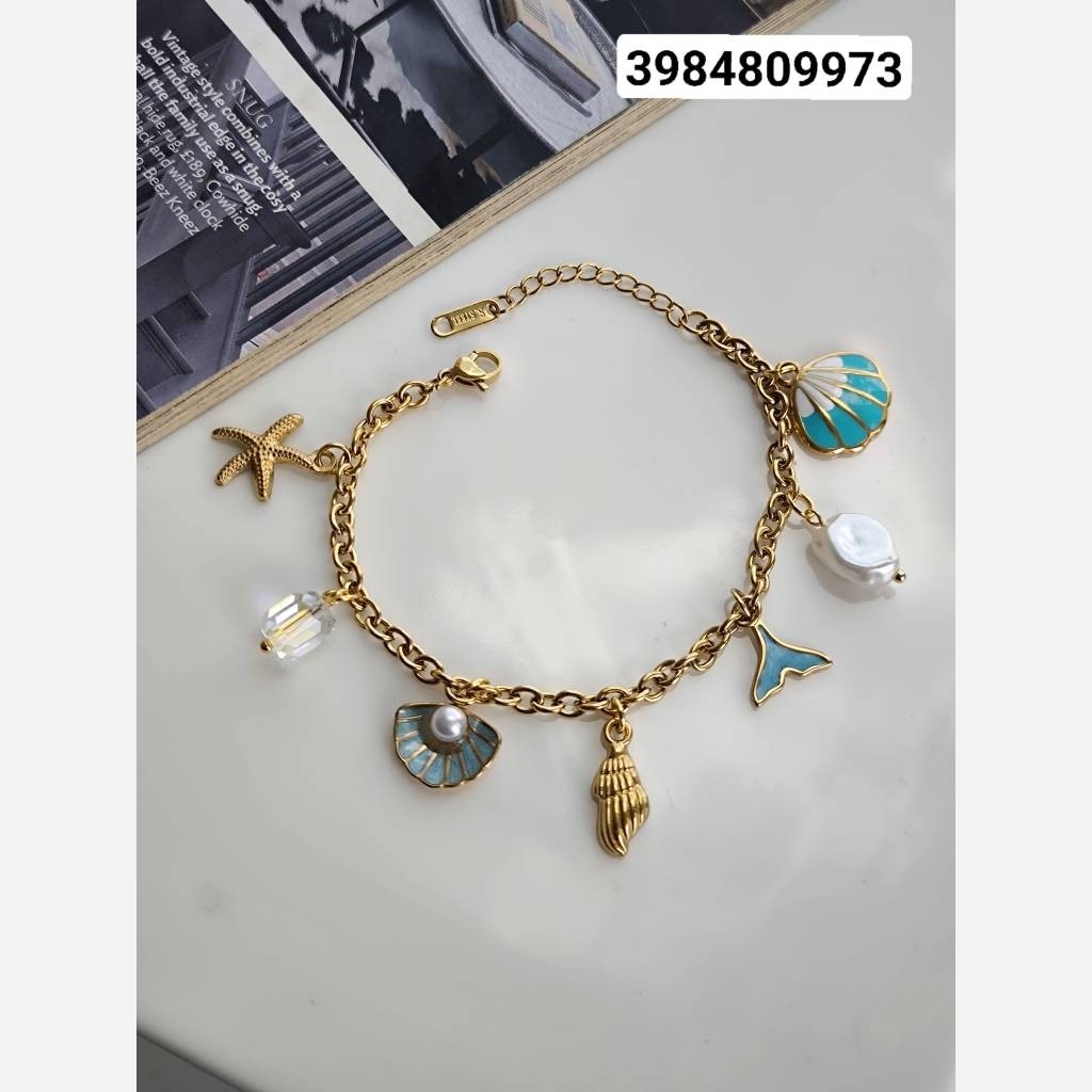 دستبند صدفی میناکاری 3984809973
