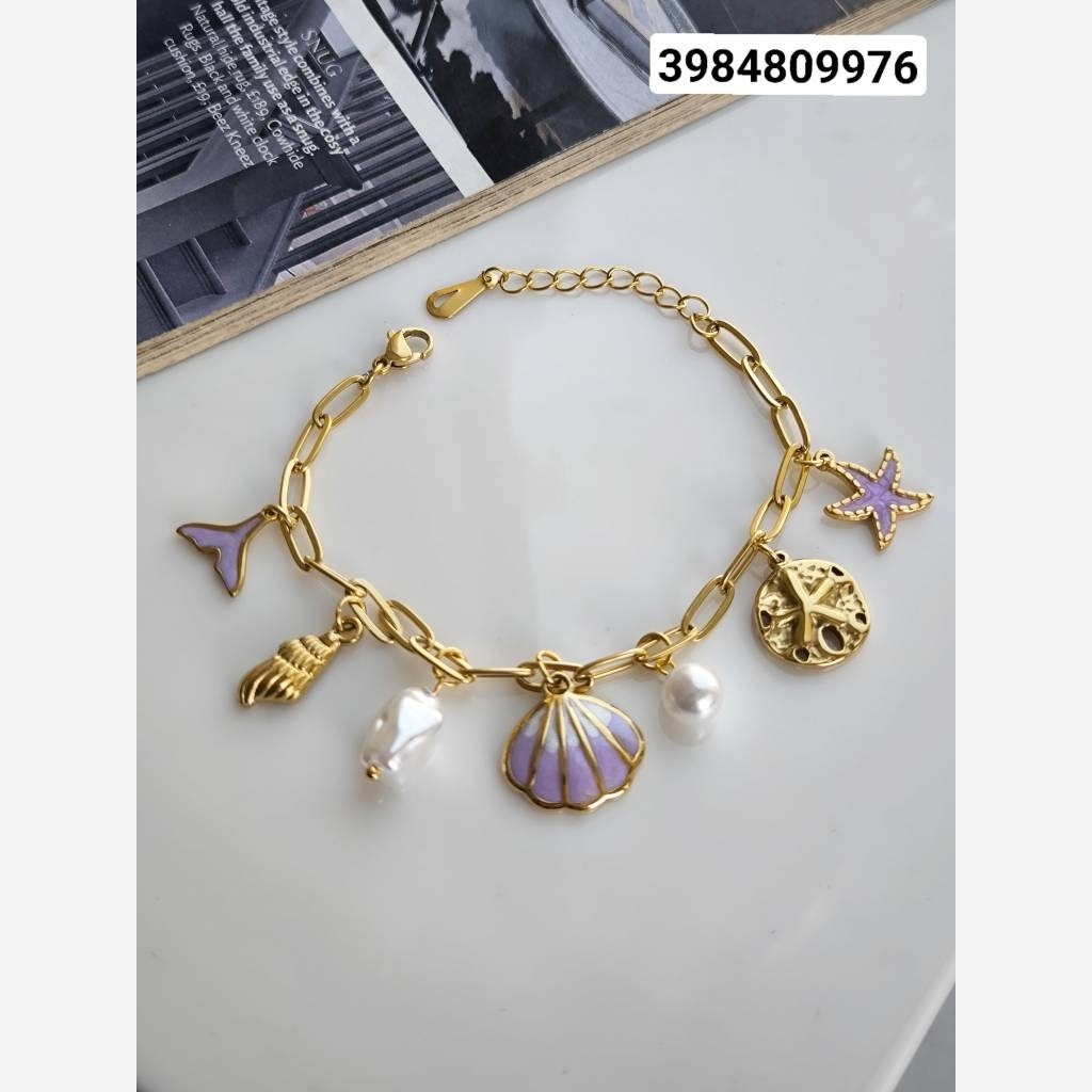 دستبند صدفی میناکاری 3984809976