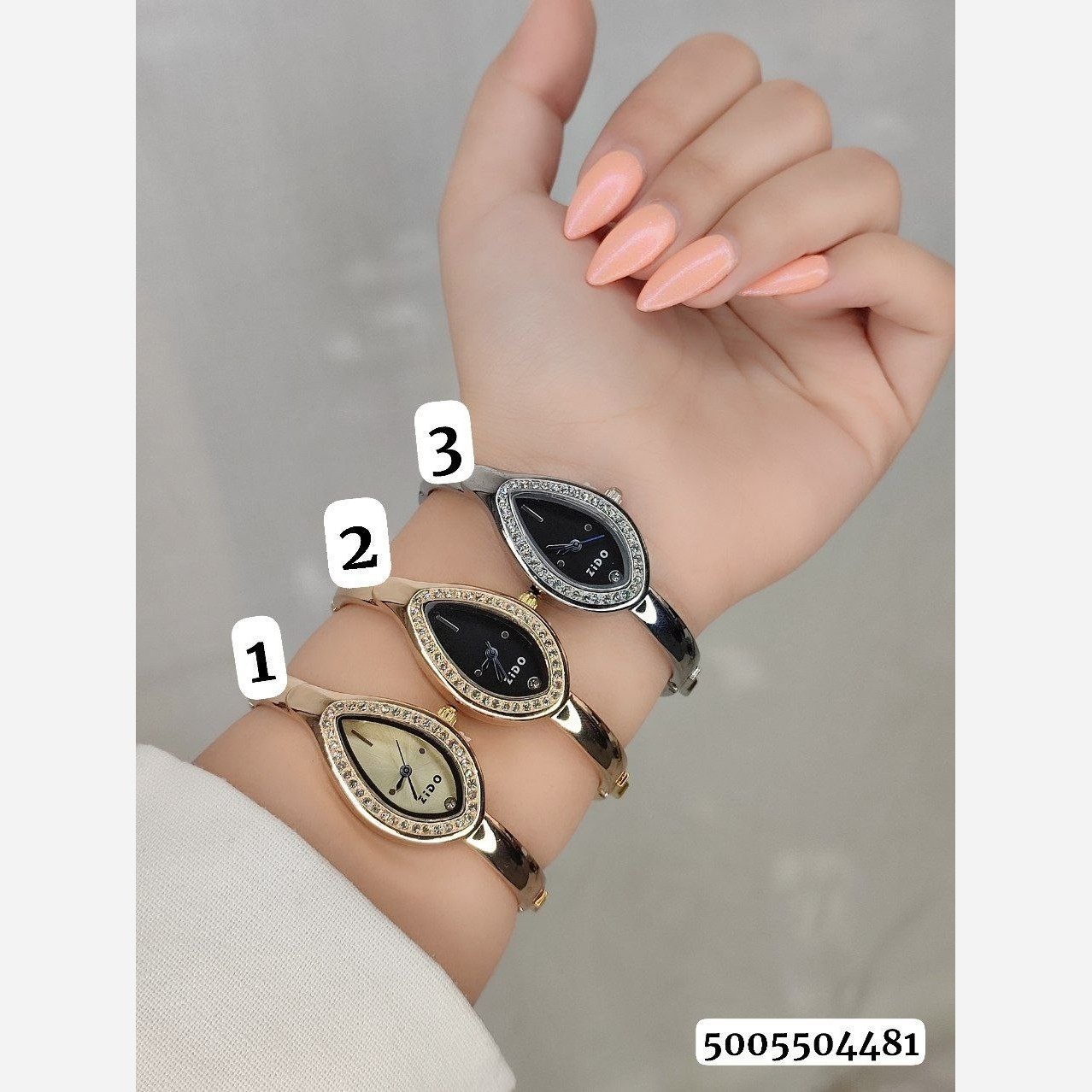 ساعت زنانه النگویی نگین دار مارک zido5506004481