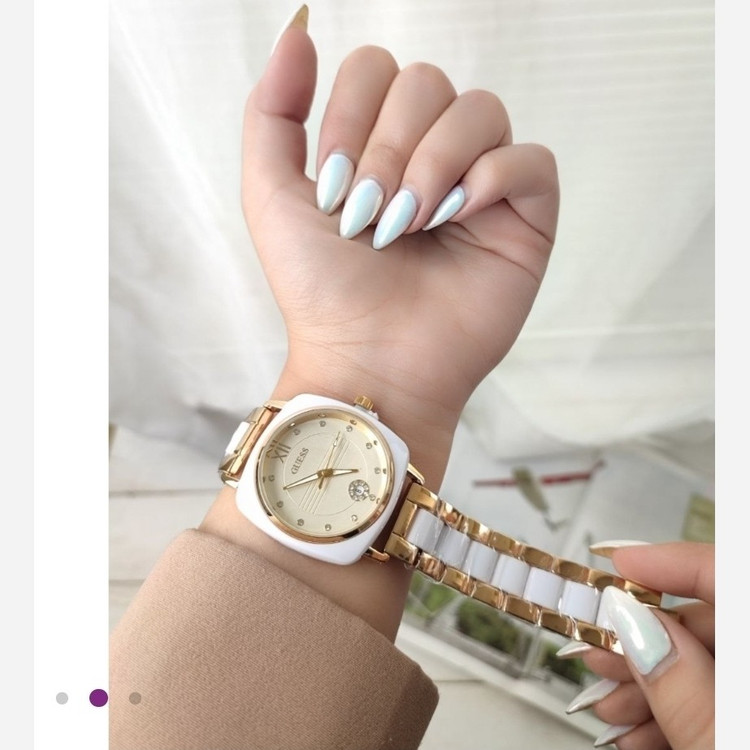 ساعت زنانه طرح سرامیکی مارک GUESS