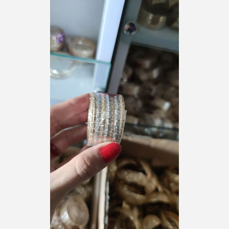 النگو بچگانه طلاروس ابکاری شده رنگ ثابت