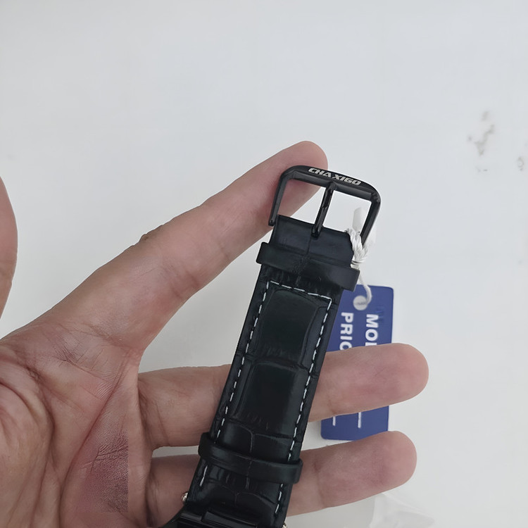 ساعت مچی عقربهای کوارتز مردانه چاکسیگو مدل لوکس اسپرت تک موتوره بند چرم کد CH005