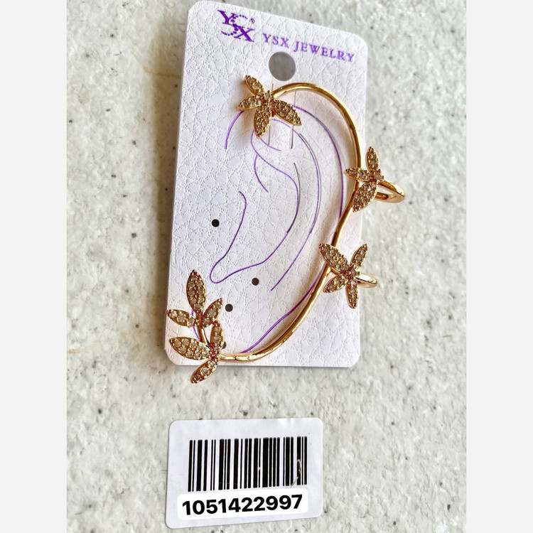 گوشواره بلوتوثی رنگ ثابت شیک طرح طلا