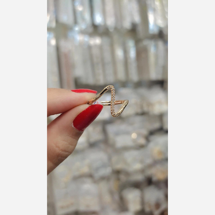 انگشتر زنانه ژوپینگ طرح طلا آبکاری شده