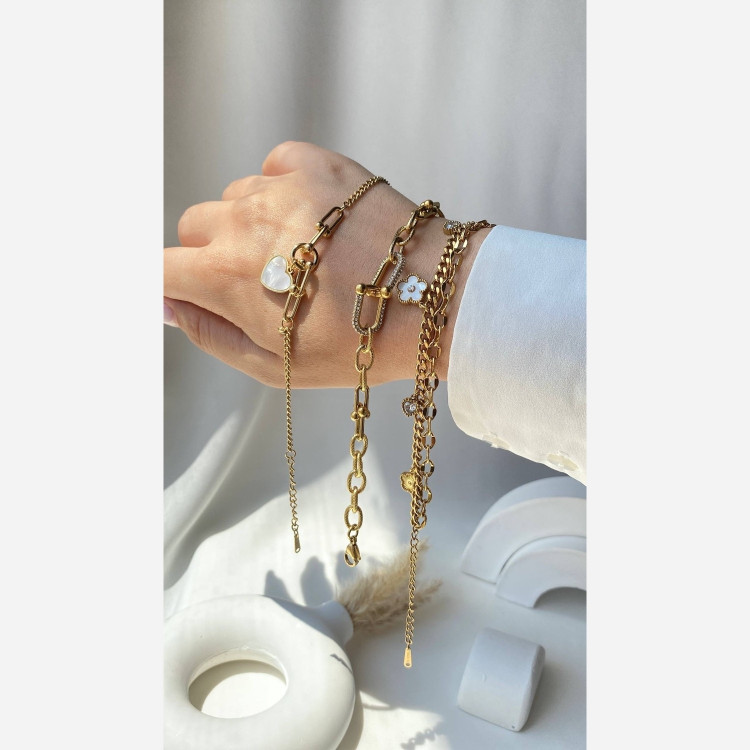 دستبند زنانه ژوپینگ رنگ ثابت جدید طرح شیک