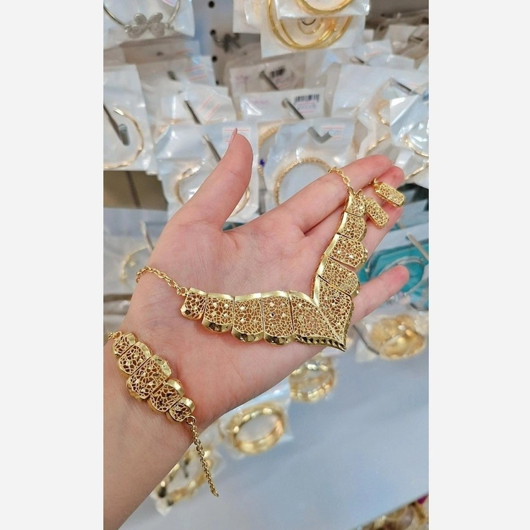 سرویس طلاروس رنگ. ثابت ضد حساسیت پوست آبکاری