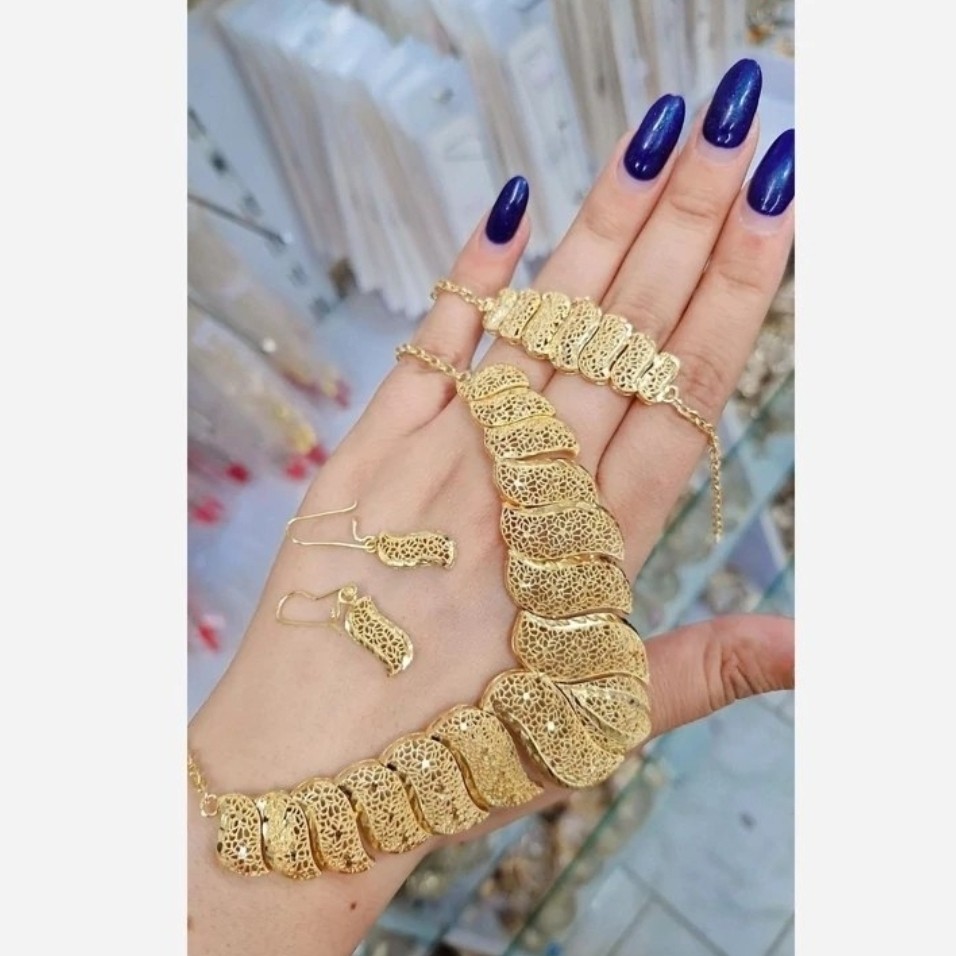 سرویس طلاروس رنگ. ثابت ضد حساسیت پوست آبکاری