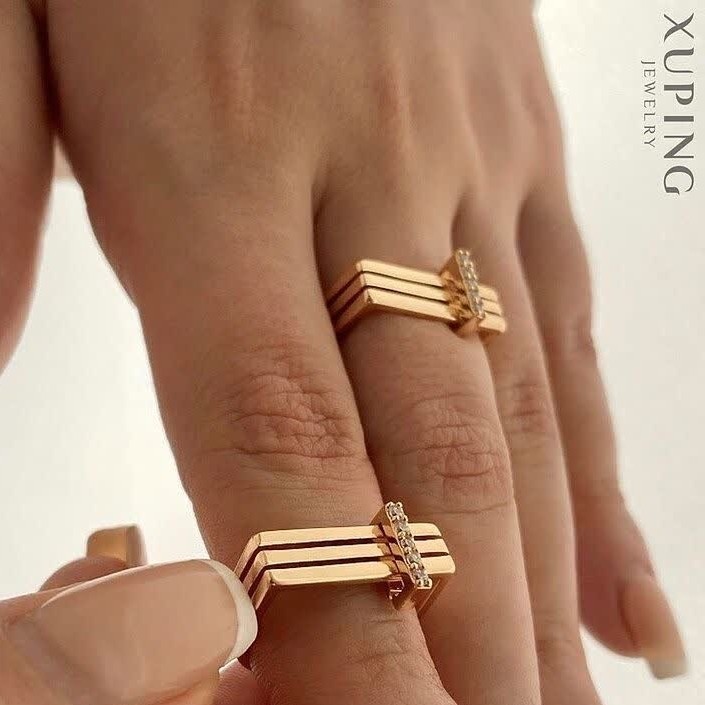 انگشتر زنانه اصل ژوپینگ رنگ ثابت بسیار لوکس آبکاری طلا