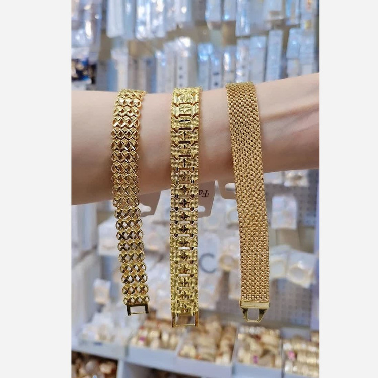 دستبند خارجی رنگ ثابت بسیار لوکس آبکاری طلا