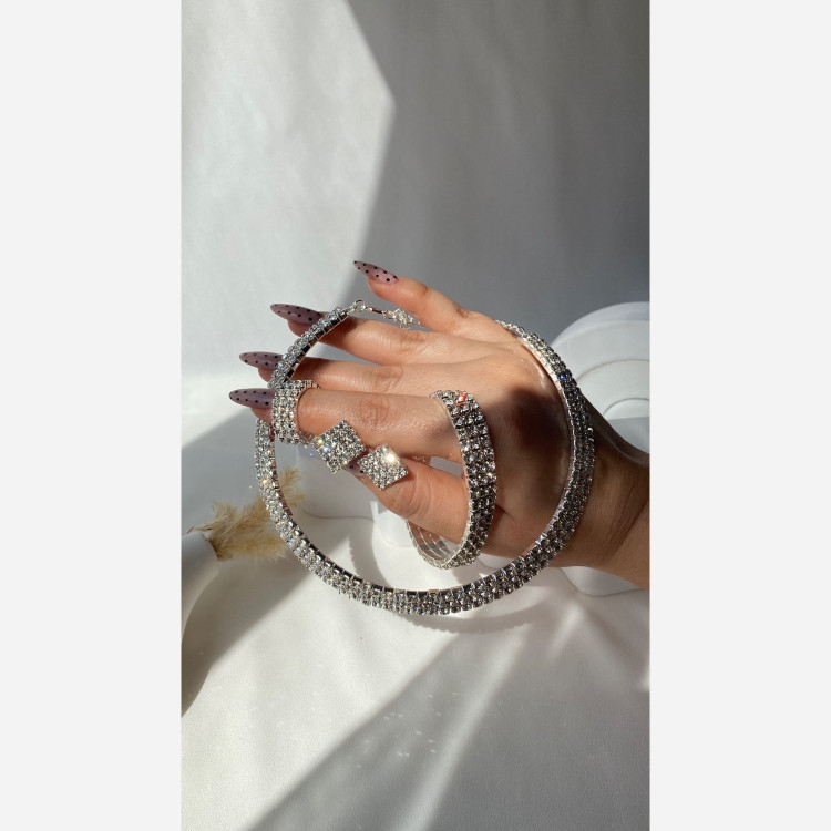 سرویس جواهری گردنبند دار زنانه نگین دار