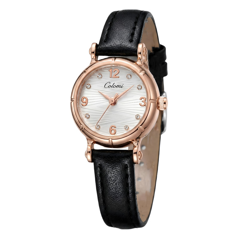 ساعت مچی عقربه‌ای کوارتز زنانه کلومی مدل لوکس مینیمال بند چرم کد Cl009