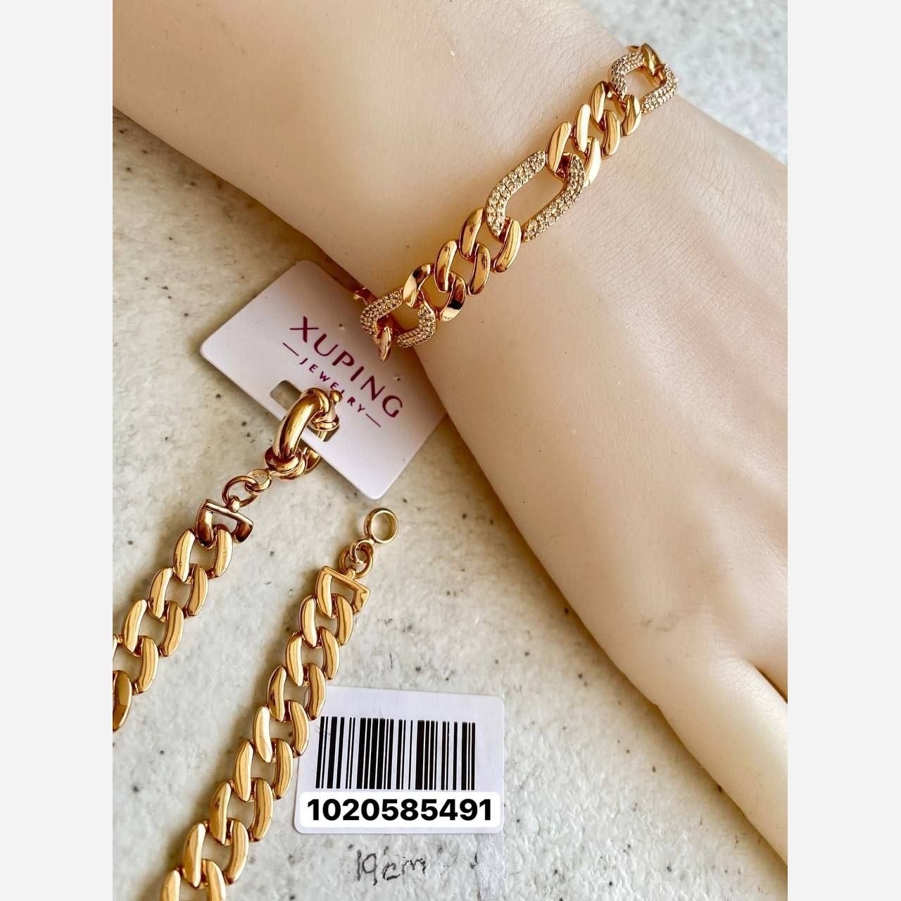 دستبند ژوپینگ زنانه طرح جدید مشابه طلا شیک