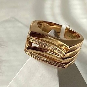 انگشتر زنانه جواهری ژوپینگ ر نگ ثابت جدید طرح طلا