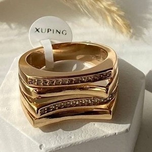 انگشتر زنانه جواهری ژوپینگ ر نگ ثابت جدید طرح طلا
