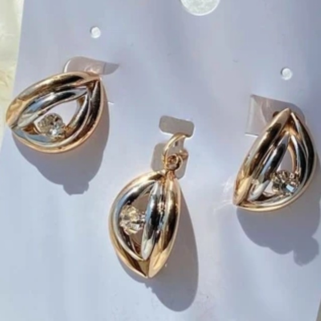 نیم ست رنگ ثابت ژوپینگ طرح طلا شیک