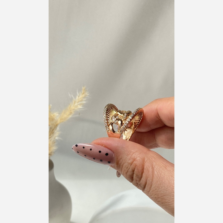 انگشتر ژوپینگ رنگ ثابت زنانه طرح مشابه طلا جدید