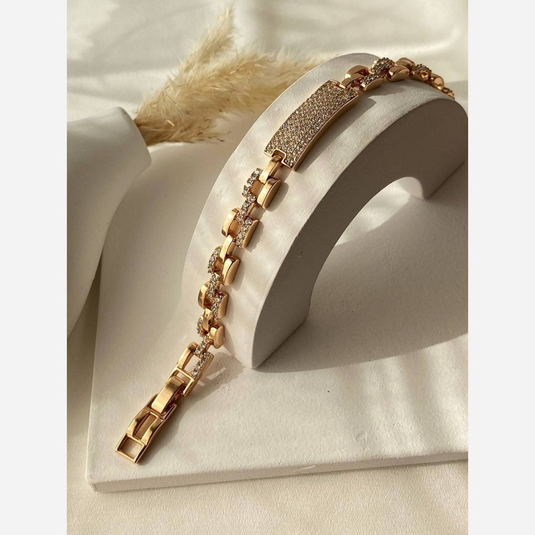 دستبند ژوپینگ رنگ ثابت طرح طلا ضد حساسیت