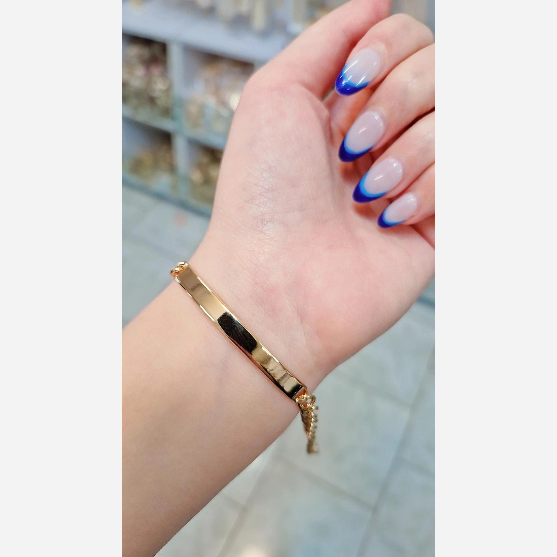 دستبند ژوپینگ زنانه طرح طلا