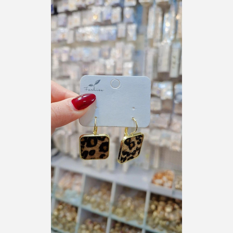 گوشواره زنانه طرح پلنگی جدید
