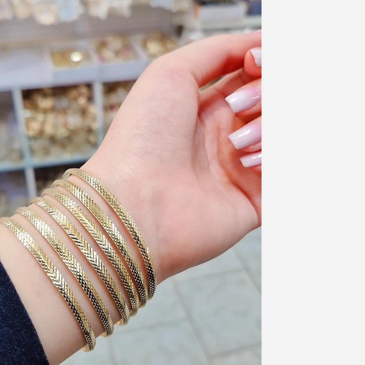 النگو رنگ ثابت زنانه طلاروس بسته شش عددی