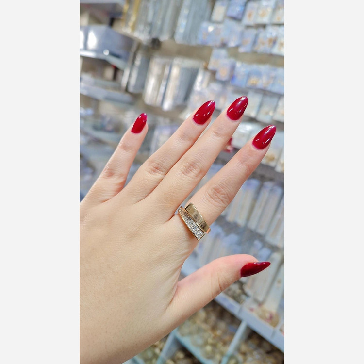 انگشتر ژوپینگ زنانه رنگ ثابت ابکاری طلاشده