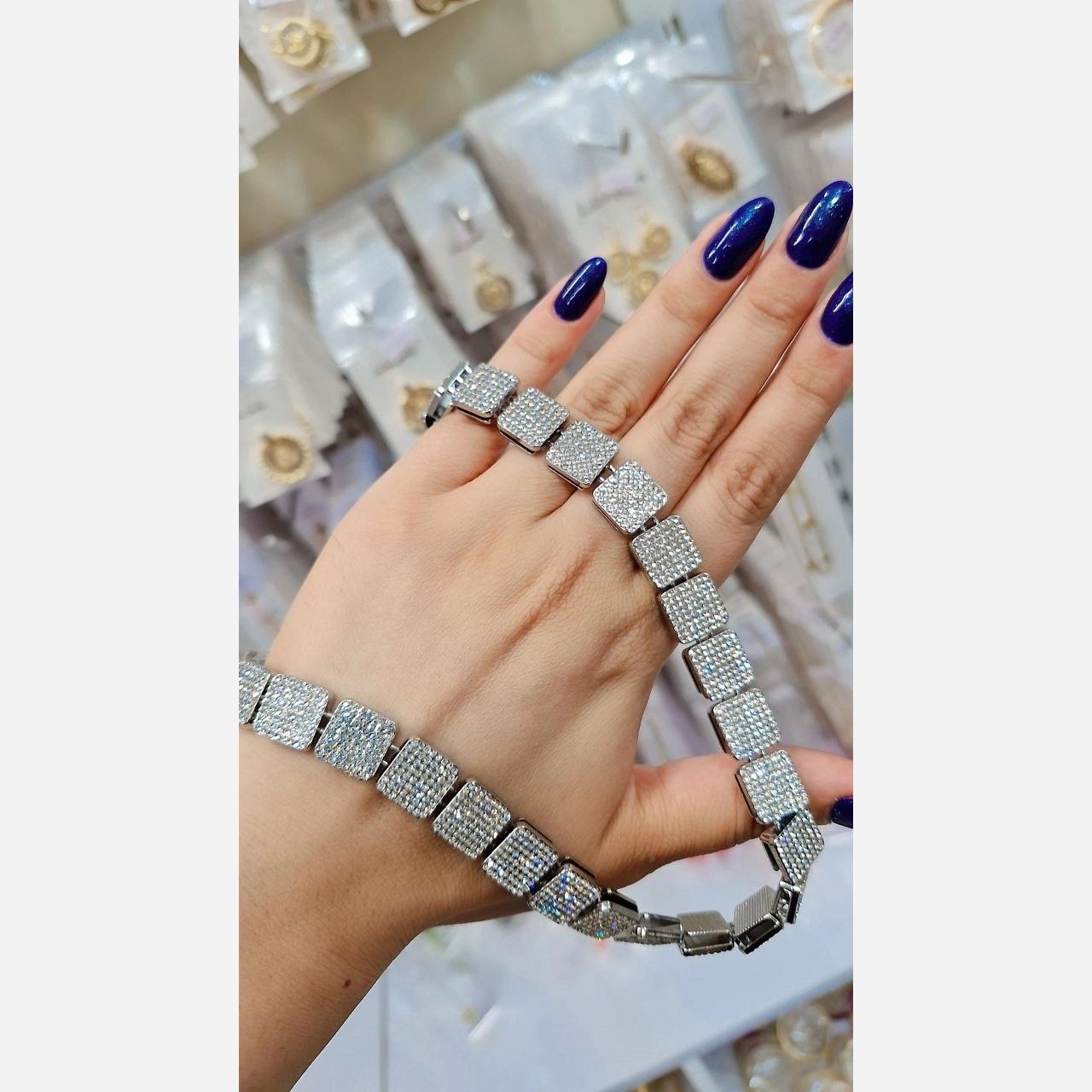 گردنبند زنانه فول نگین خارجی