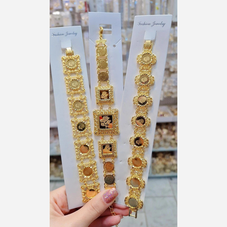 دستبند زنانه طلاروس جدید رنگ ثابت