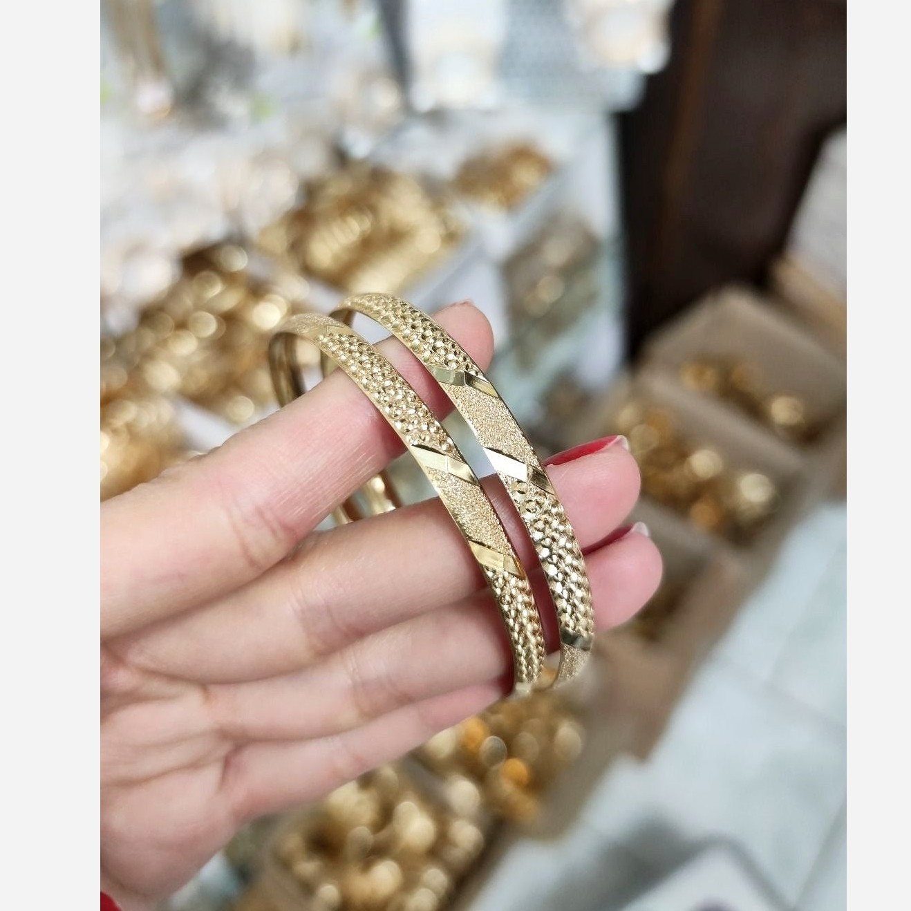النگوی زنانه رنگ ثابت پک سه عددی